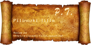 Pilinszki Tilla névjegykártya